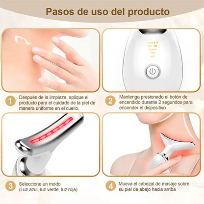 Masajeador Facial y Cuello con Luz Led
