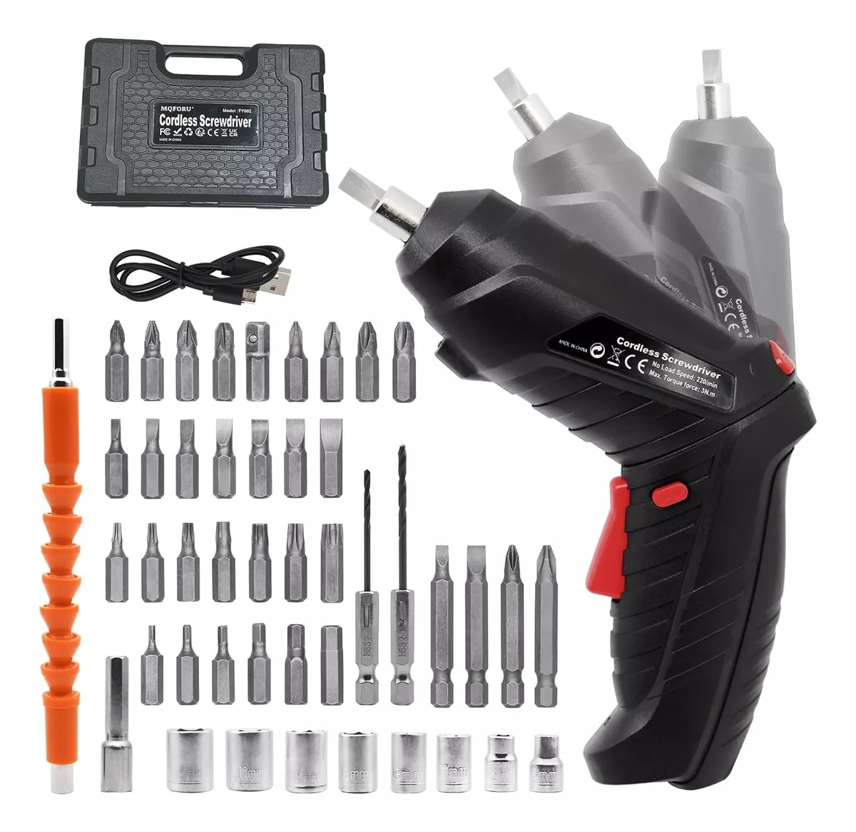 Destornillador y taladro 2 en 1 + 47 piezas