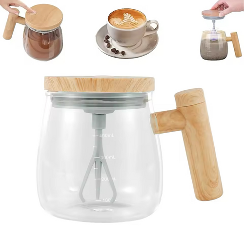 Taza Vidrio Mezcladora Recargable