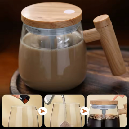 Taza Vidrio Mezcladora Recargable