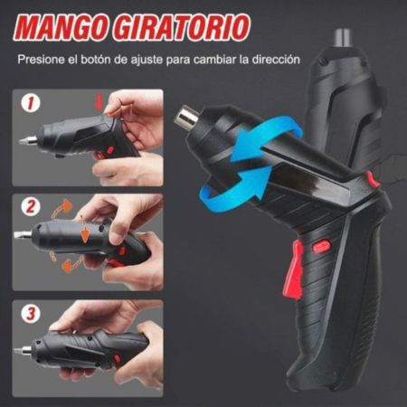 Destornillador y taladro 2 en 1 + 47 piezas