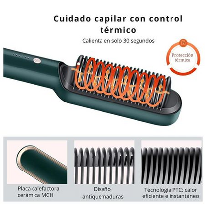 Cepillo Alisador de iones 2 en 1