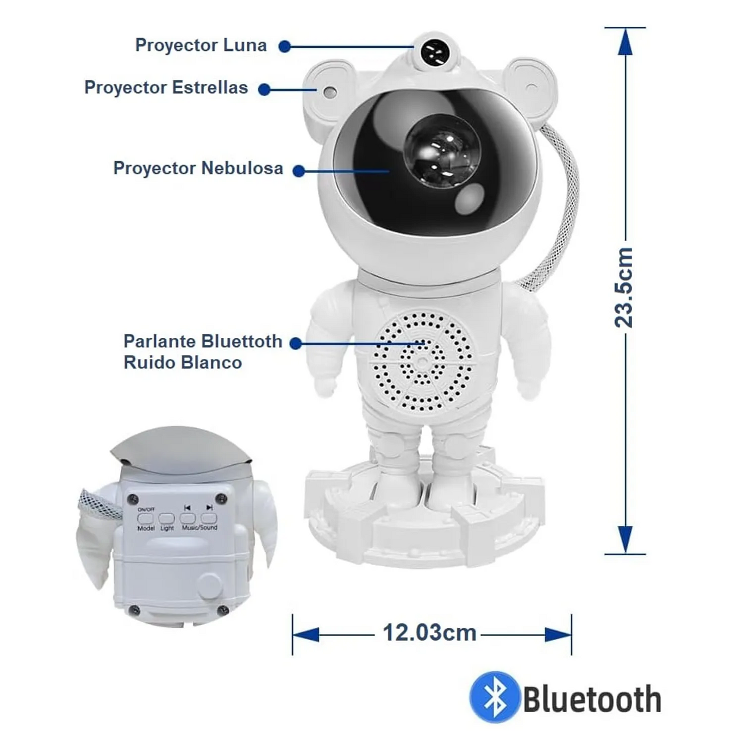 Proyector Astronauta + Parlante Bluetooth